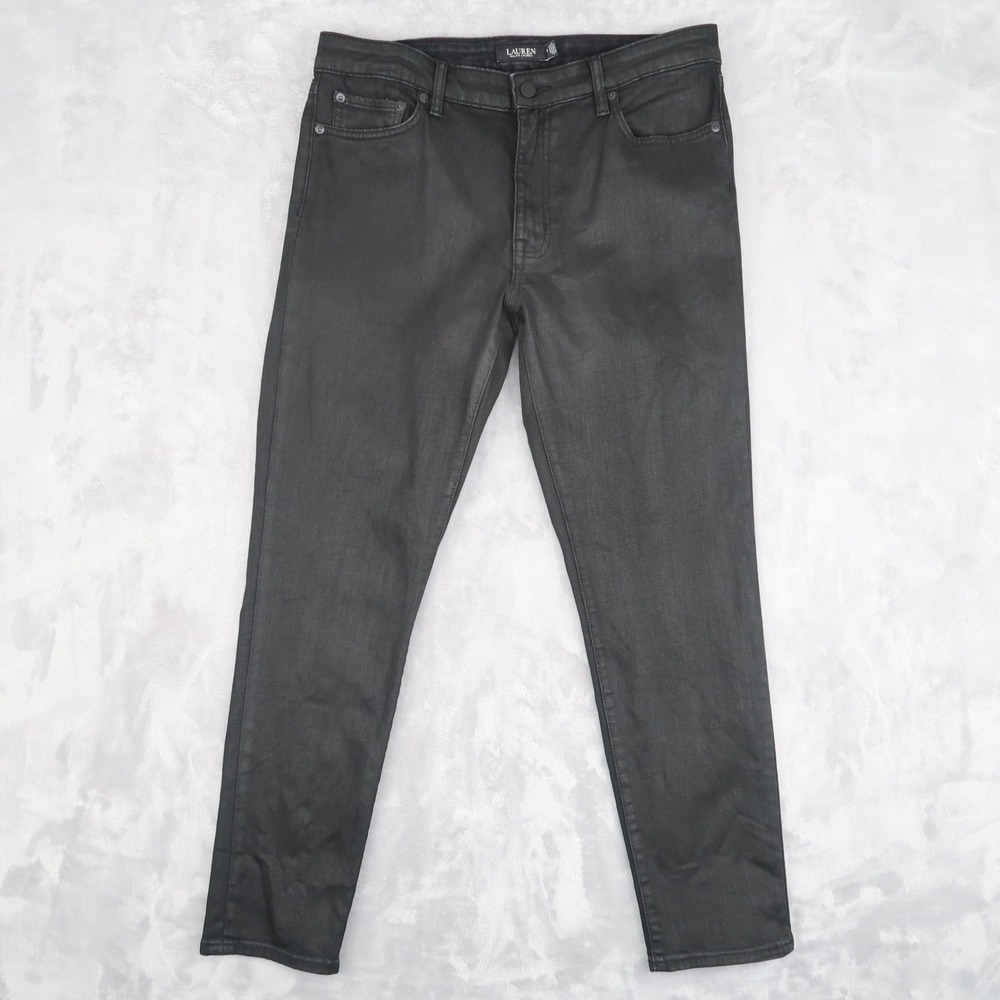 Lauren Ralph Lauren Jeans Womens 12 Fit 33x28.5 Sleek Rocker Black Slim Stretch